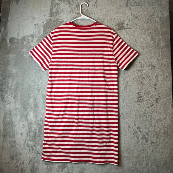 Polo Ralph Lauren Striped Jersey T-Shirt Dress Red & White 100%‎ Cotton Nautical - Picture 3 of 6